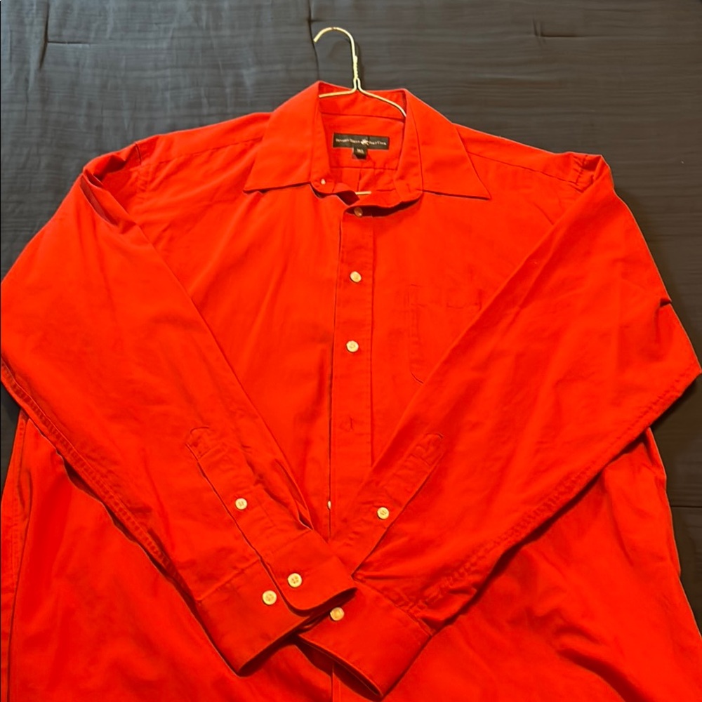 Beverly Hills Polo Club Red Casual Button Down Shirt